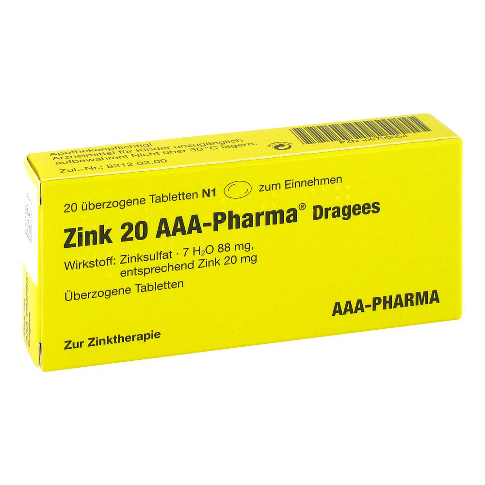 AAA - Pharma GmbH Zink 20 Aaa-pharma Dragees 00790054