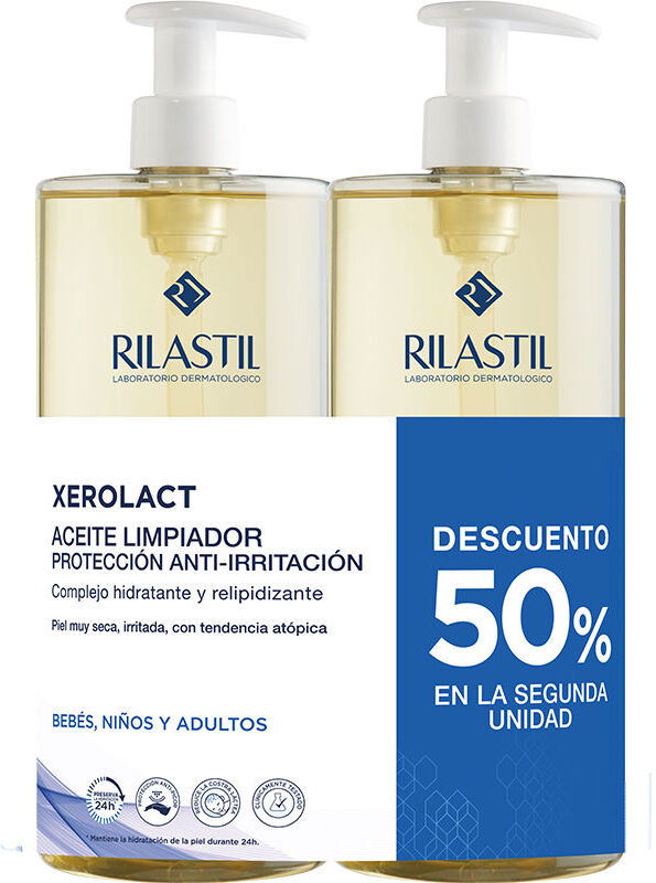 Rilastil Xerolact aceite limpiador pack 2 x 1000 ml