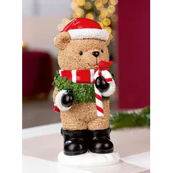 Deko Figur Yulebär Kranzmotiv 26cm