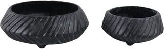 Sagebrook Home "Pottery Tapered Footed Sculpted Textured Bowls-Set of 2-11"",15"" - 15.0"""