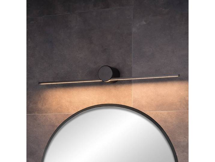 Lucide Wandleuchte Mizar, schwarz, für Badezimmer, Aluminium