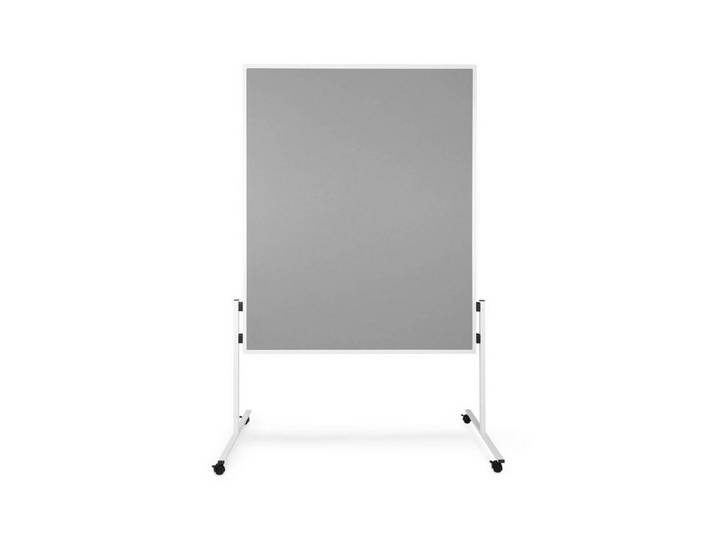 Karat Standtafel Filz-Moderationstafel, 2 Farben, Metallrahmen, Doppelseitig nutzbar, Mit Rollen