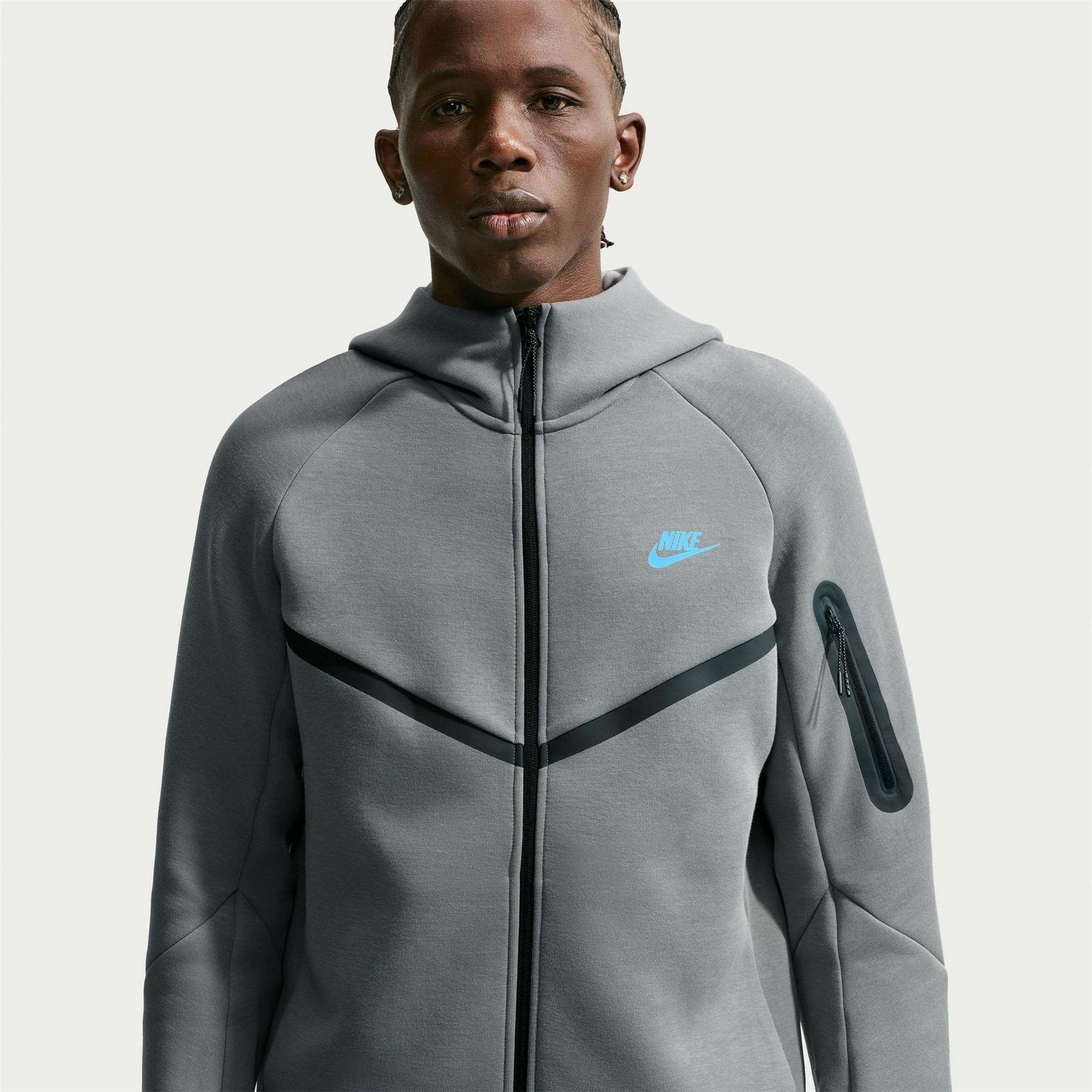 Nike - "Tech" Hoodie mit durchgehendem Reißverschluss für Herren (Rauch-Grau)