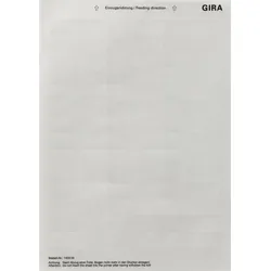 Gira Beschriftungsbogen 145900