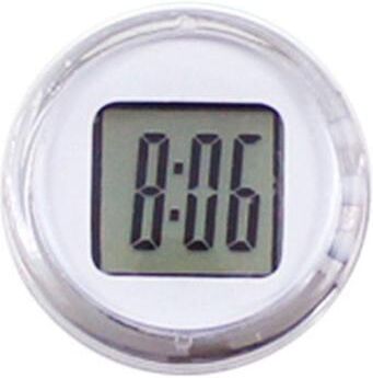 Perfect Picks Market Waterproof Motorcycle Clock Mini Digital Dashboard Clock For Bikes, Cars & Scooters white