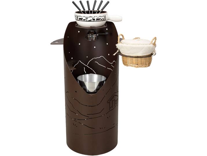 Nouvel Fonduebar  Montagna , 17-teilig - Material: Stahl beschichtet