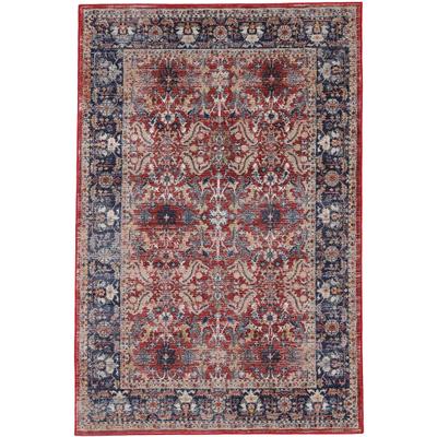 Teppich CARPETFINE "Vintage Marin", rot, B:120cm H:8mm L:170cm, Polypropylen (PP), Teppiche, Teppich, Orient Vintage Look