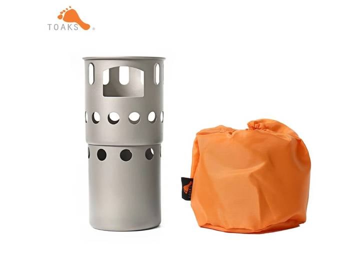 TOAKS STV-12 Poêle à bois de randonnée en titane (petit) Système de cuisson en titane extérieur