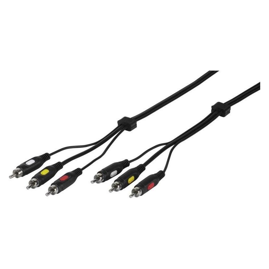Vivanco Cinch Video Verbindung 2m (2 m, Cinch Kabel) (VVV3RCA20MMK)