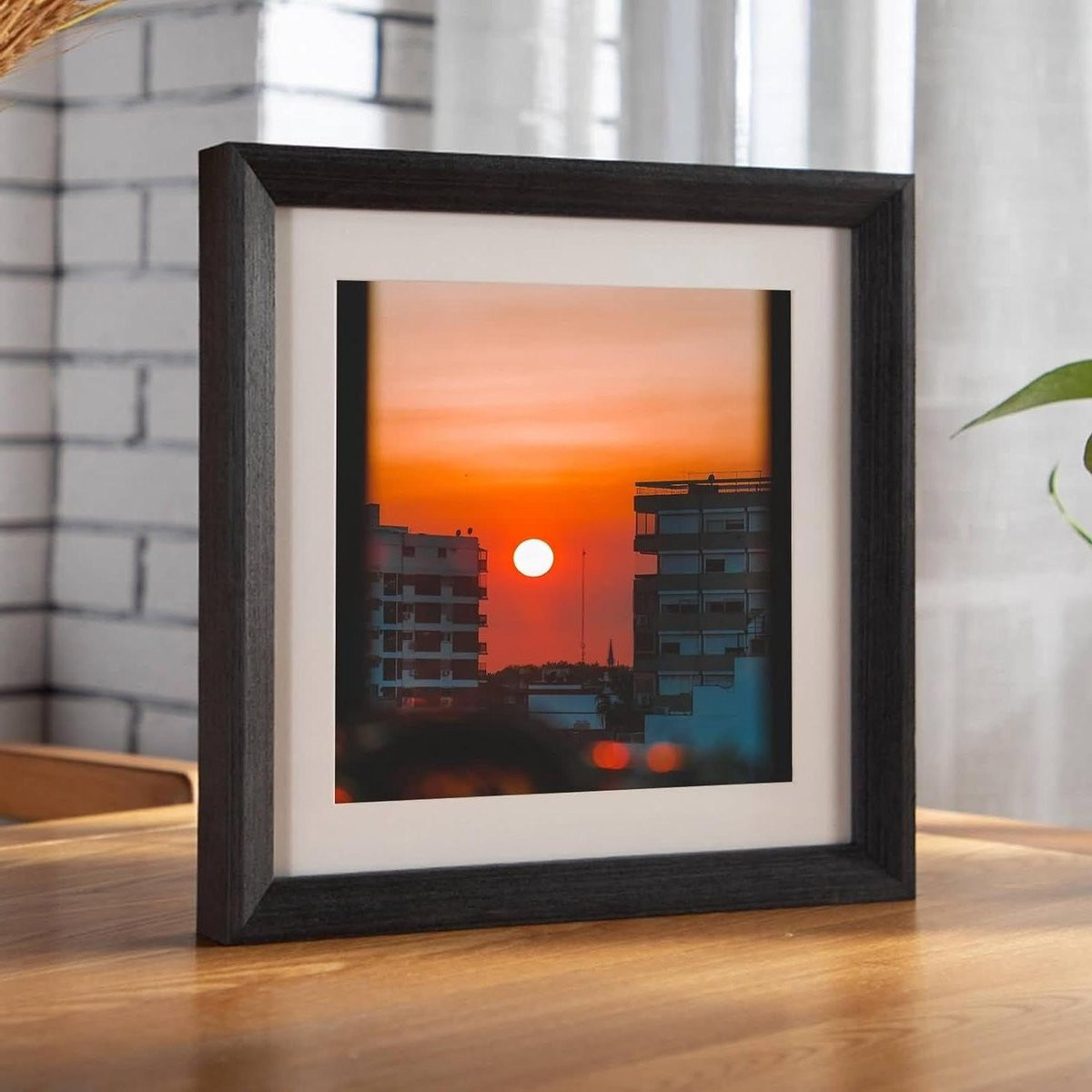 Houten fotolijst Zwart - Muurdecoratie - 15x15 inch