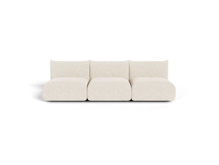 Canapé modulable 5 places en velours chenillé
