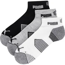Puma Socken Essential 1/4 Cut, weiß/grau/schwarz