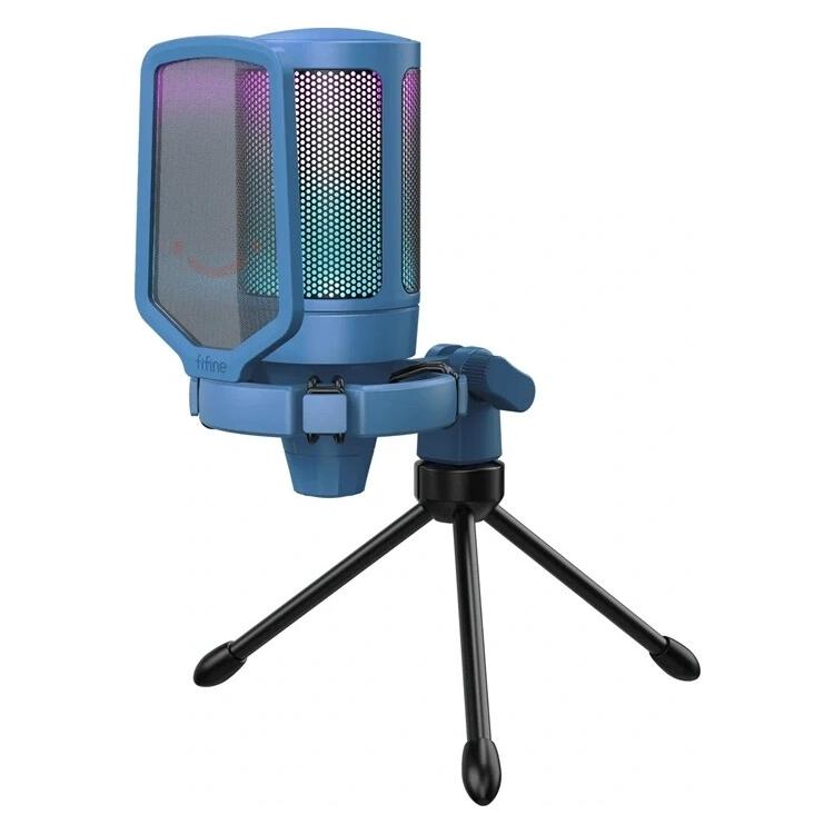 Fifine A6V USB RGB Gaming Mic blau (A6VBLUE)