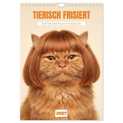 TIERISCH FRISIERT (Wandkalender 2027 DIN A4 hoch), CALVENDO Monatskalender