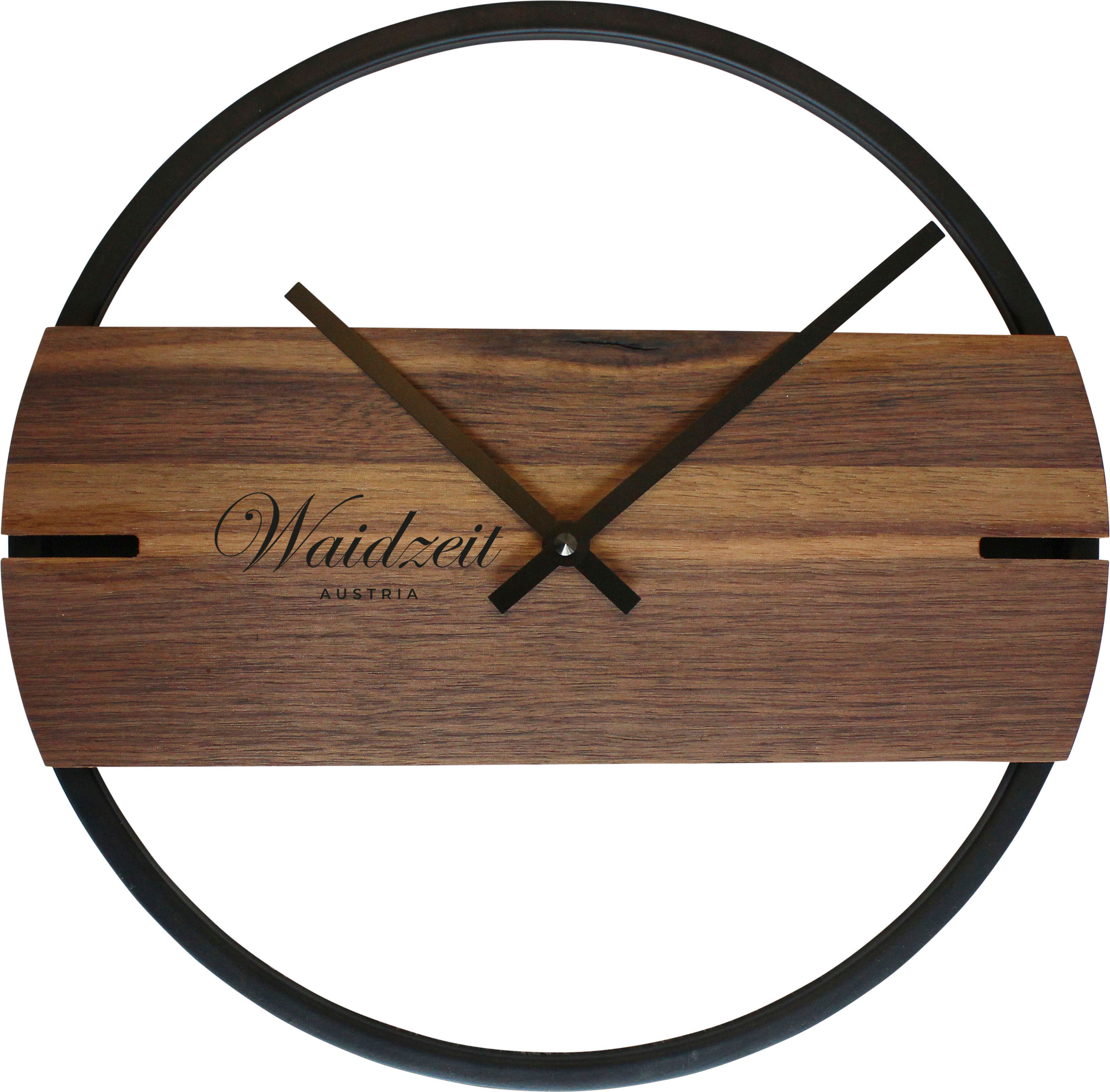 Wanduhr CHRISTOFFEL "Novum", braun (walnuss), H:3cm, Wanduhren, Wanduhr walnuss B/H/L: 4cm