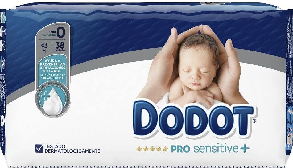dodot Pro Sensitive Talla 0 38uds