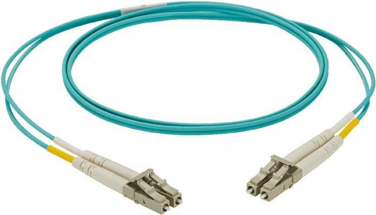 Panduit NKFPZ22LLLSM002 InfiniBand/glasvezelkabel, LC, OM4, 2 meter, aquablauw