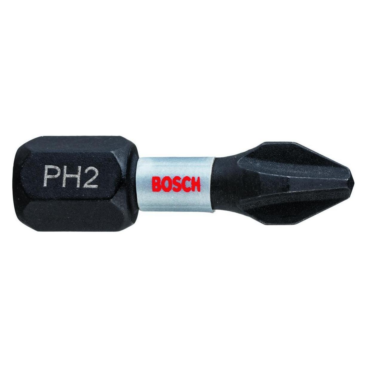 Bosch Zubehör PRO Phillips Impact Bit, PH2, 25 mm, 2-tlg. (Kreuz Phillips PH) (2608522403)