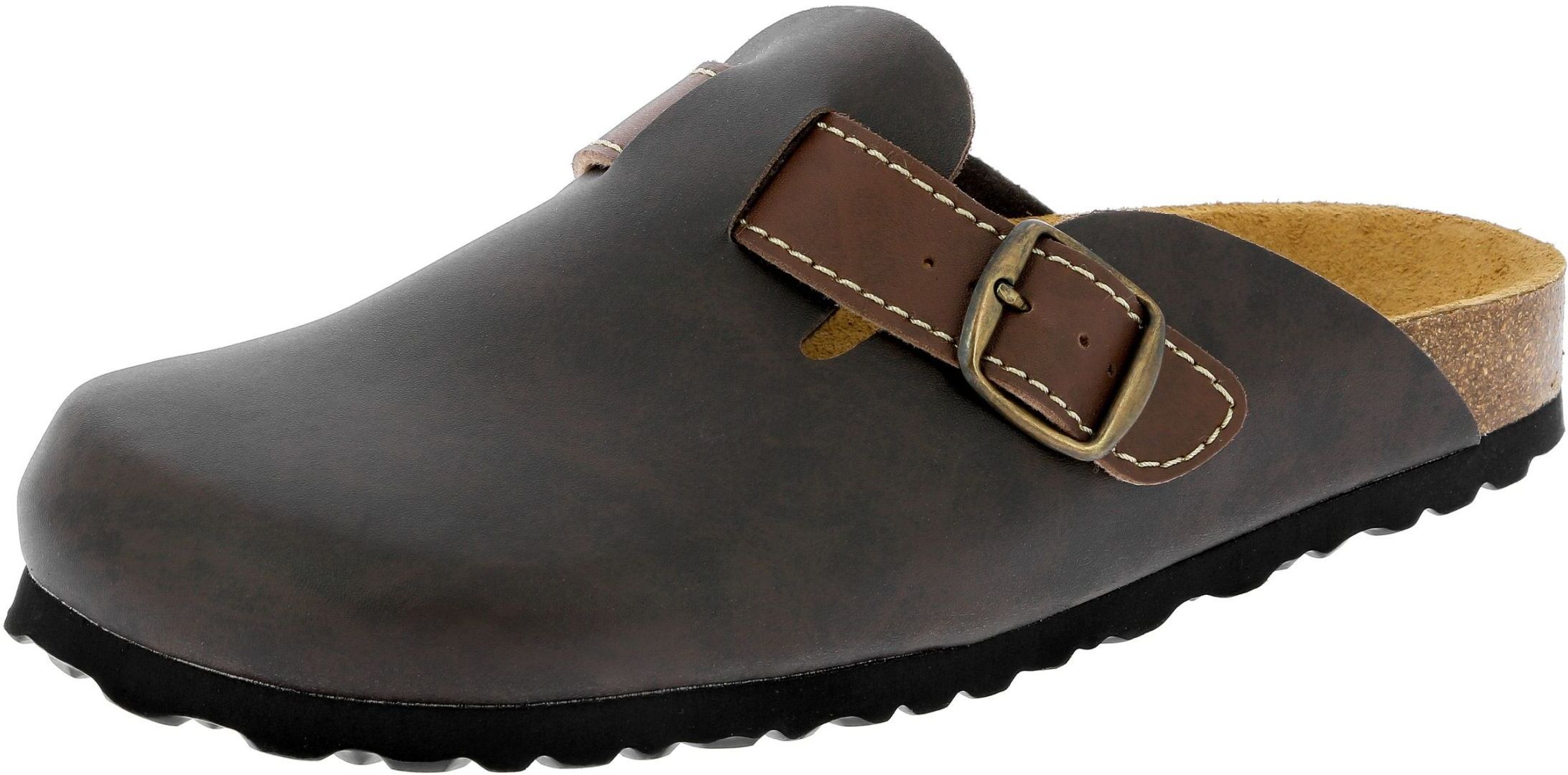 Pantolette LICO "Bioline Clog", Herren, Gr. 49, braun, Synthetik, Schuhe Pantolette braun 49