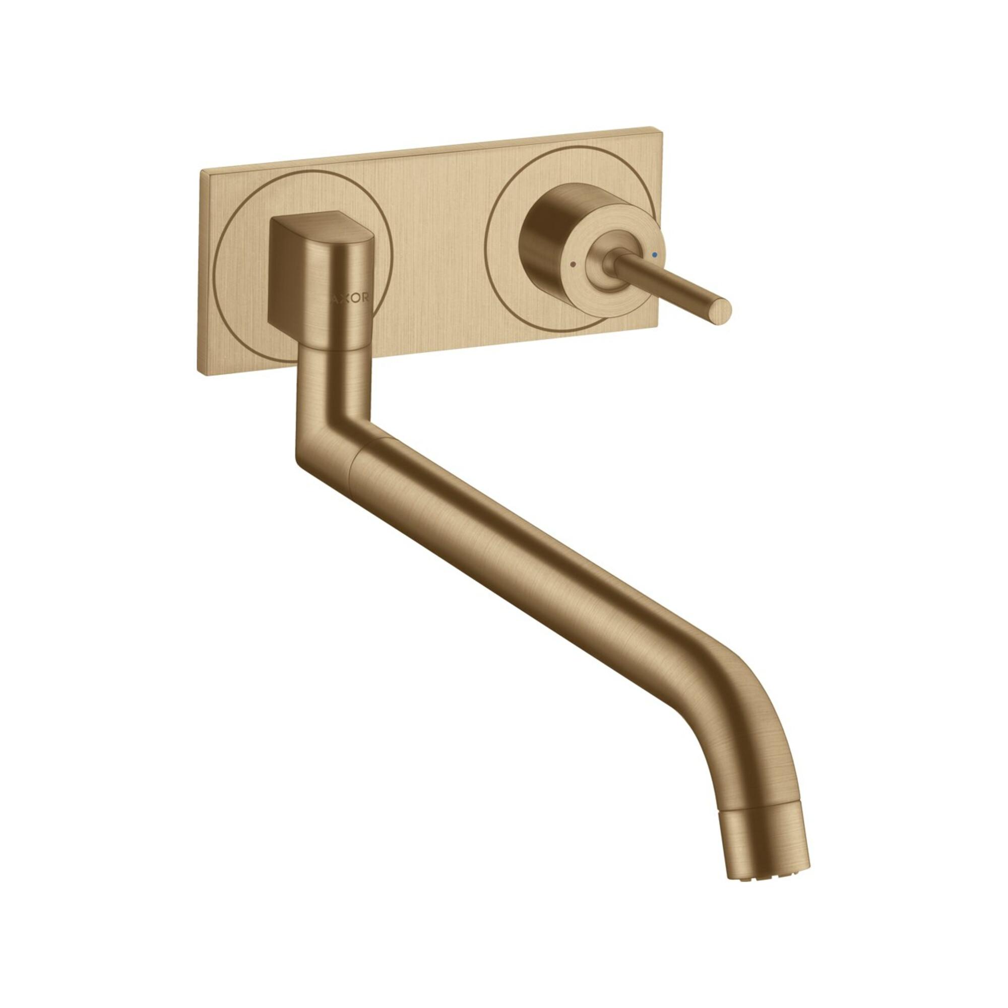 hansgrohe Spültisch-Wandeinhebelmischer Axor Uno UP, brushed bronze (38815140)