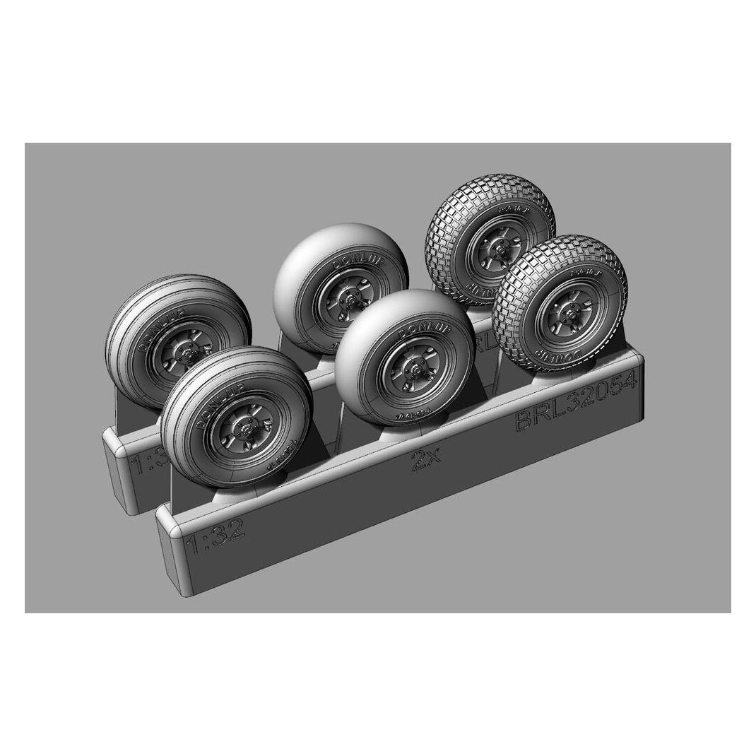 Brengun Spitfire 5 spoke wheels set (3 types of tires) (BRL32054)