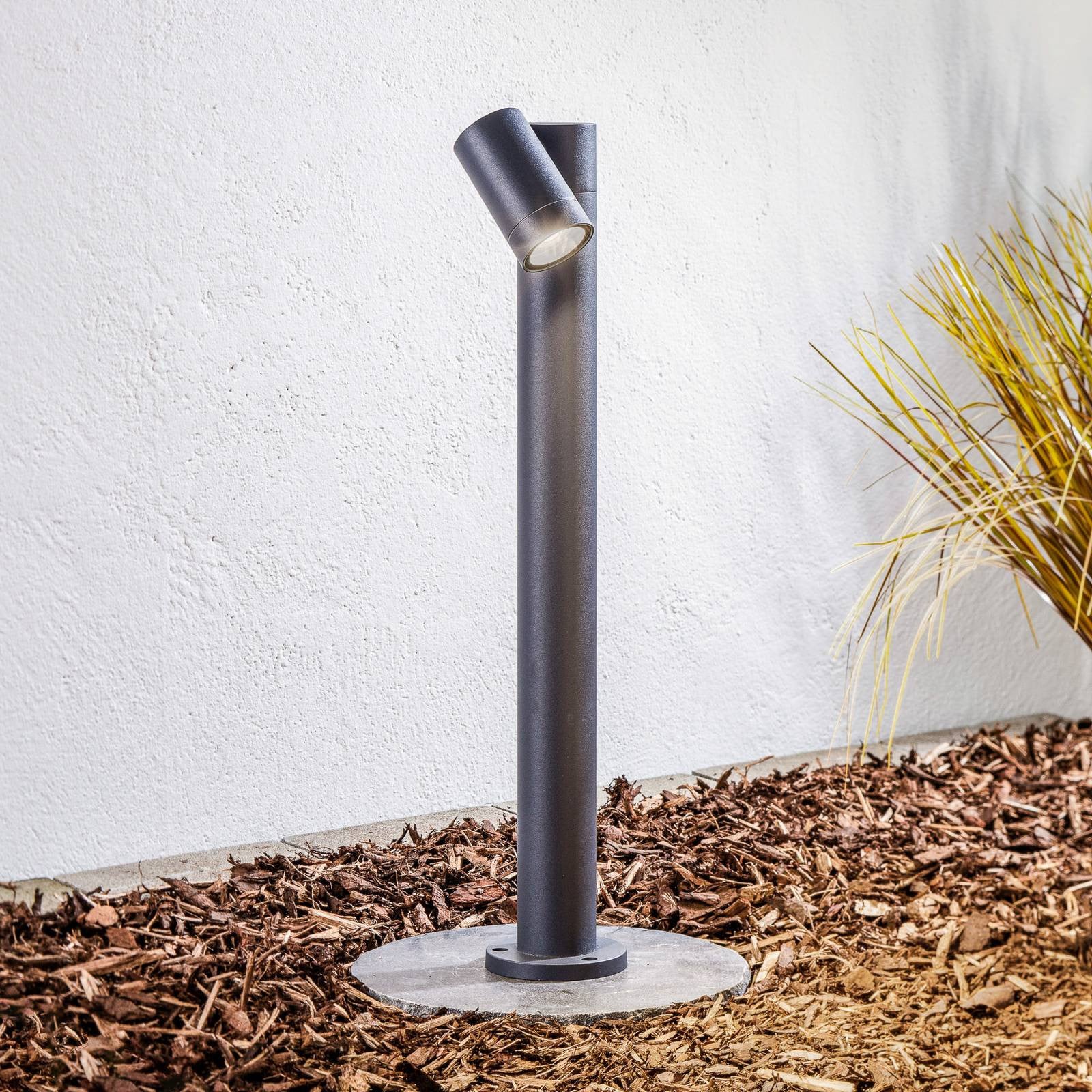 PRIOS Tuinpadverlichting Tulimar, Modern, Zwart, Aluminium, Dimbaar, Warm wit