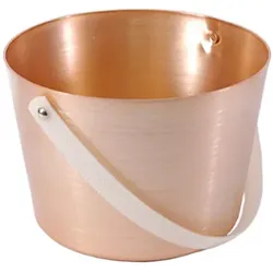 Sauna Aufgusskübel rose gold mit flexiblem Tragegurt