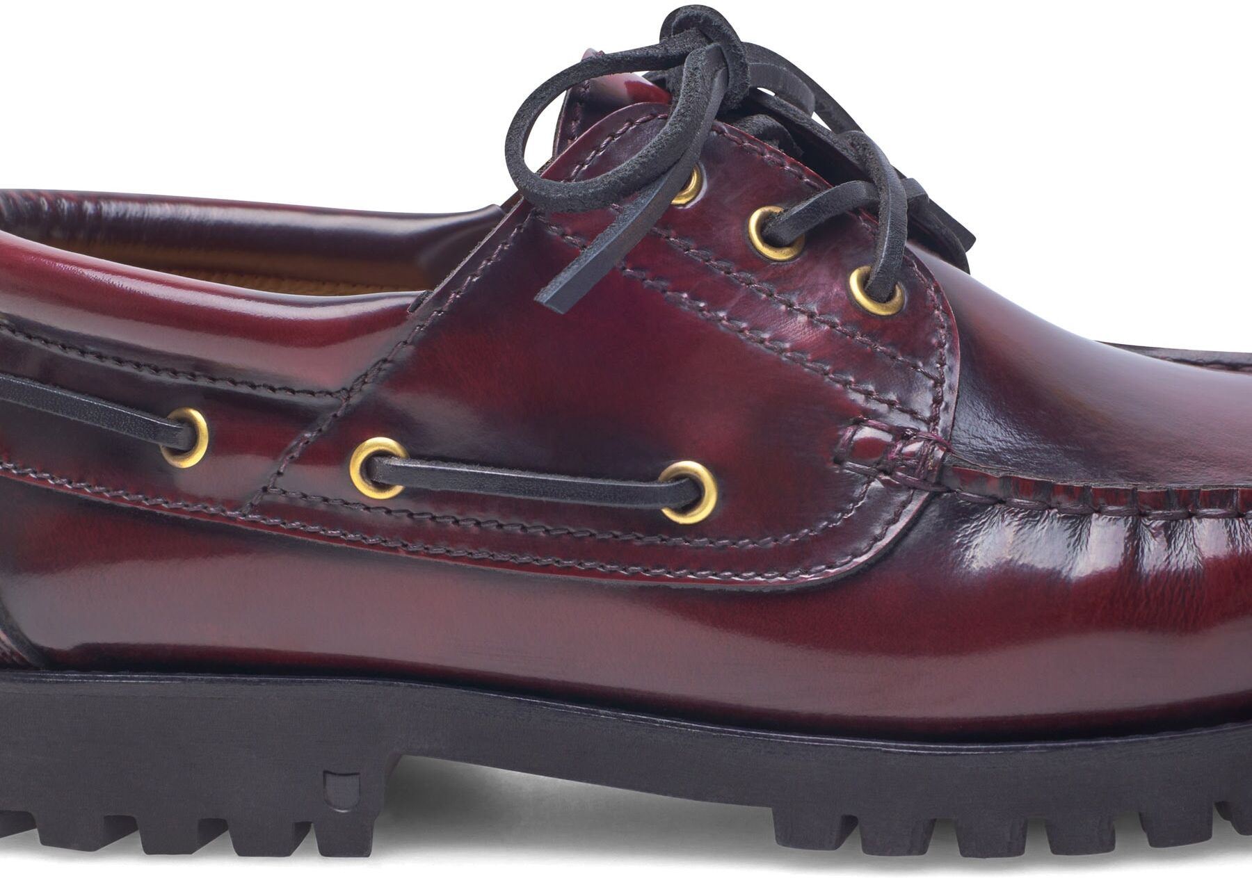 Bootsschuh HENRY STEVENS "Morgan M DS", Herren, Gr. 40, Leder, rot (bordeaux), Kalbsleder, Schuhe Bootsschuh