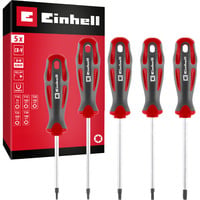 Schraubendreher-Set, Außen-Sechsrund 5-teilig rot/schwarz, Ergonomische Zweikomponentengriffe