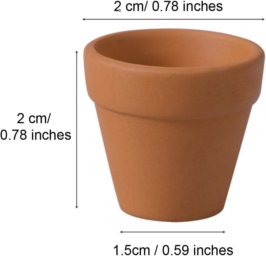 Set van 12 keramische miniatuur bloempotten voor decoratie van poppenhuizen en DIY tuinprojecten