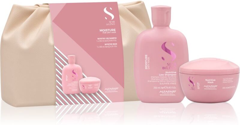 Alfaparf Milano Semi di Lino Moisture Duo Kit coffret cadeau pour cheveux secs