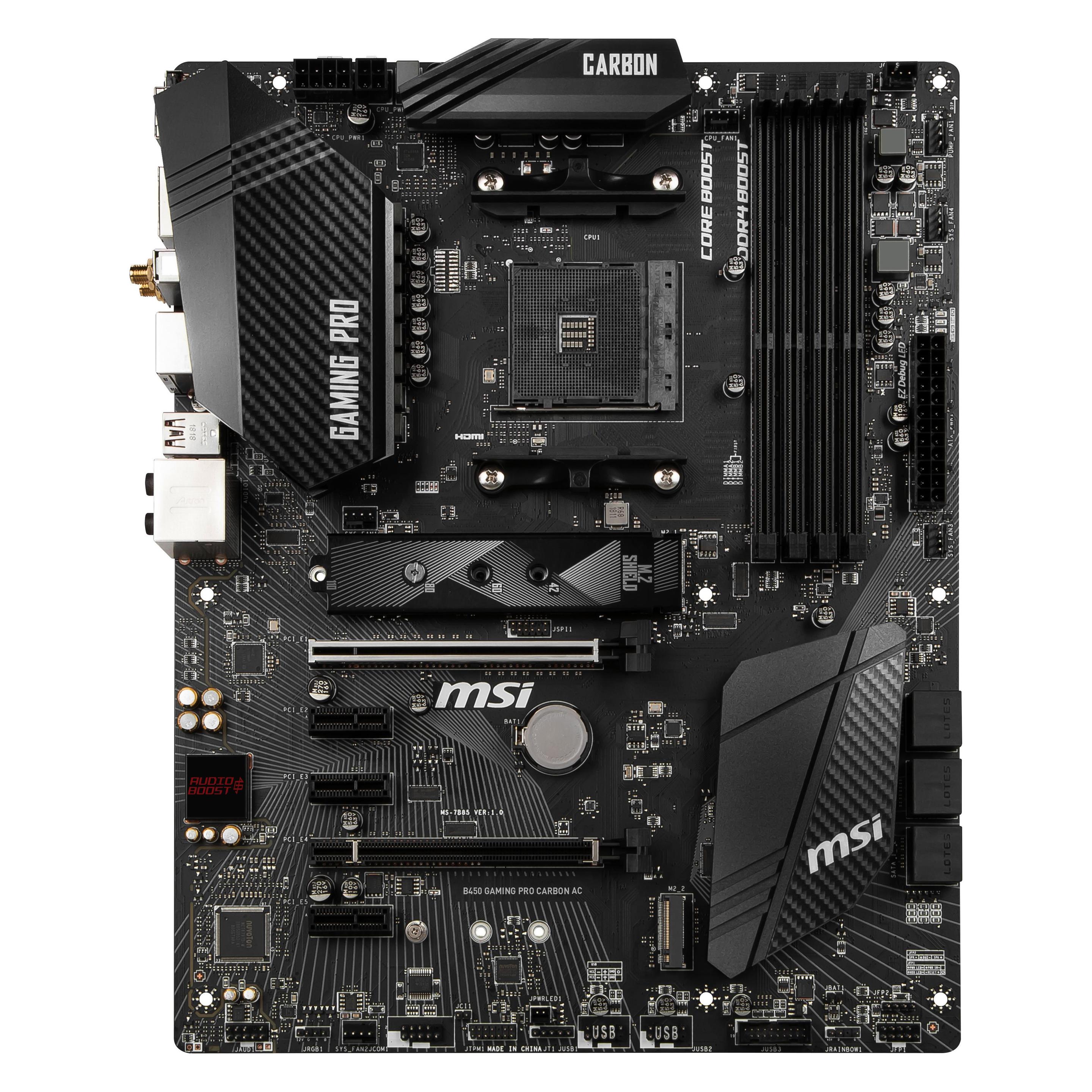 MSI B450 Gaming Pro Carbon AC (AM4, AMD B450, ATX) (7B85-001R)