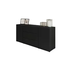 Sideboard  Berlin , schwarz , Maße (cm): B: 150 H: 68
