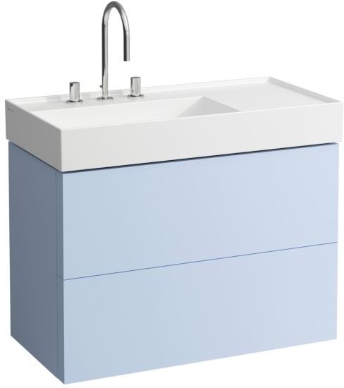 LAUFEN Kartell Waschtisch-Unterschrank H4076180336451 60x88x45cm, 2 Schubladen, graublau