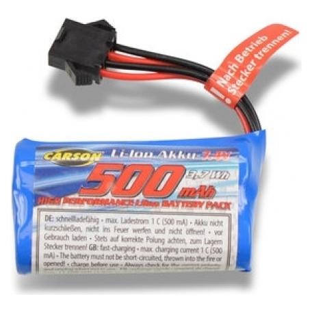 Carson 7,4V/500mAh Lilon Cage Fighter JST-4 (500 mAh, 7.40 V) (500608288)