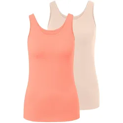 Tchibo - 2 Hemdchen - Damen - Gr. S - creme