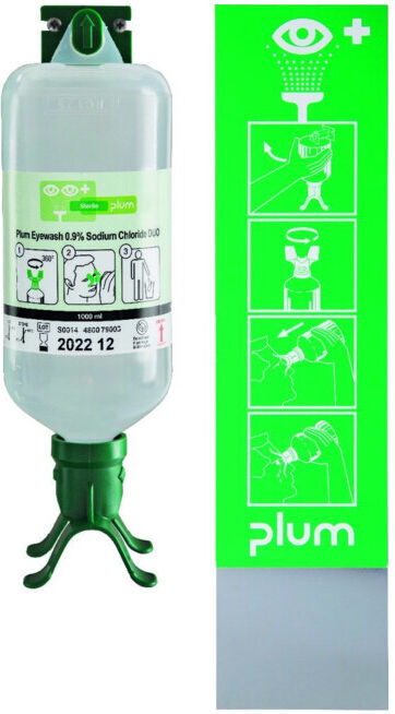 PLUM Station de lavage oculaire Duo, incl. 1 flacon 1000 ml (5715205480216)