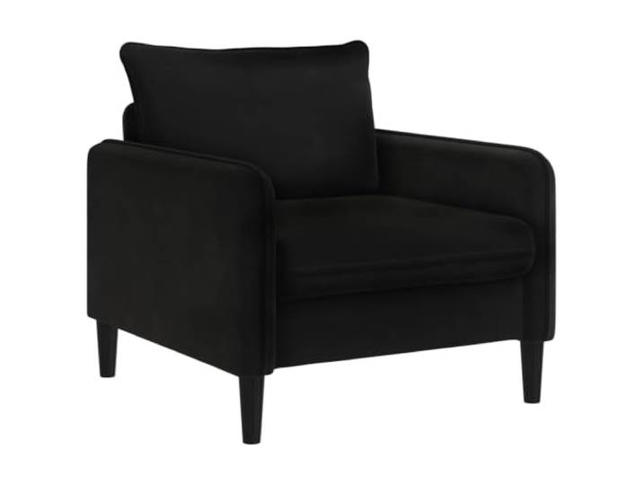 KDVXBCQJH Moderne Akzentsessel Samt Polstersessel 88x84x89 cm Schwarz Bequemer Samtsessel mit stabiler Schaumstoffpolsterung und soliden Beinen für Wohnzimmer und Schlafzimmer.