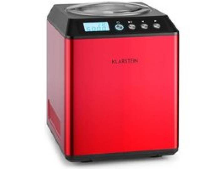 Klarstein Vanilla Sky Machine à crème glacée compresseur 2l 180W acier -rouge