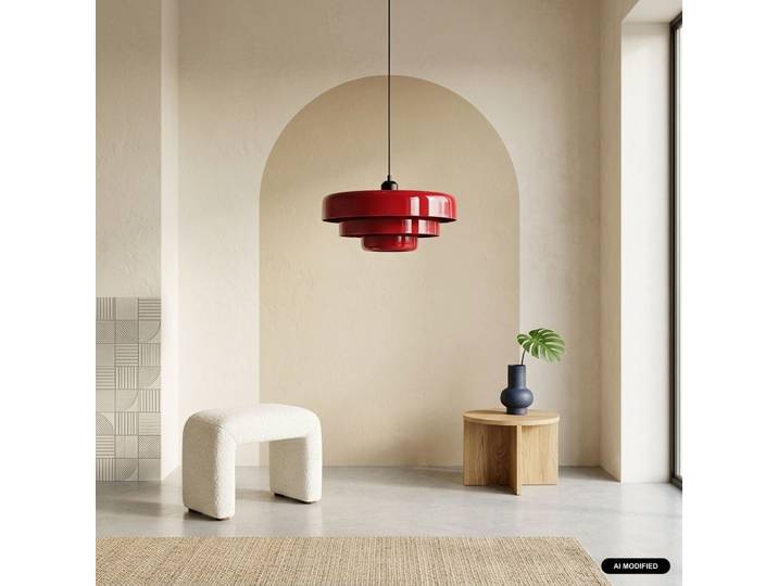 Sweeek - Suspension Intérieur Métal Ø35cm Bordeaux - Kova