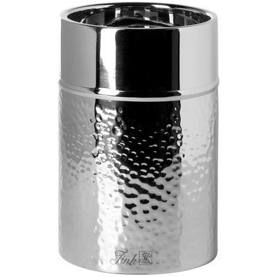 Kerzenhalter FINK "Stumpenkerzenhalter NASSAU", silber (silberfarben), H:15cm Ø:10cm, Edelstahl, Kerzenhalter, Kerzenhalter, Leuchter für Stumpenkerzen bis ca. Ø 8 cm