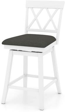 Costway 24 Inch Counter Height Barstools with Backrest and Upholstered Seat Cushion for Kitchen,Dining Room-24 Inch