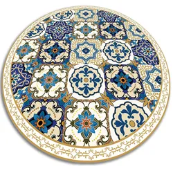 VINYL TEPPICH Ø110 cm Portugiesische Fliesen