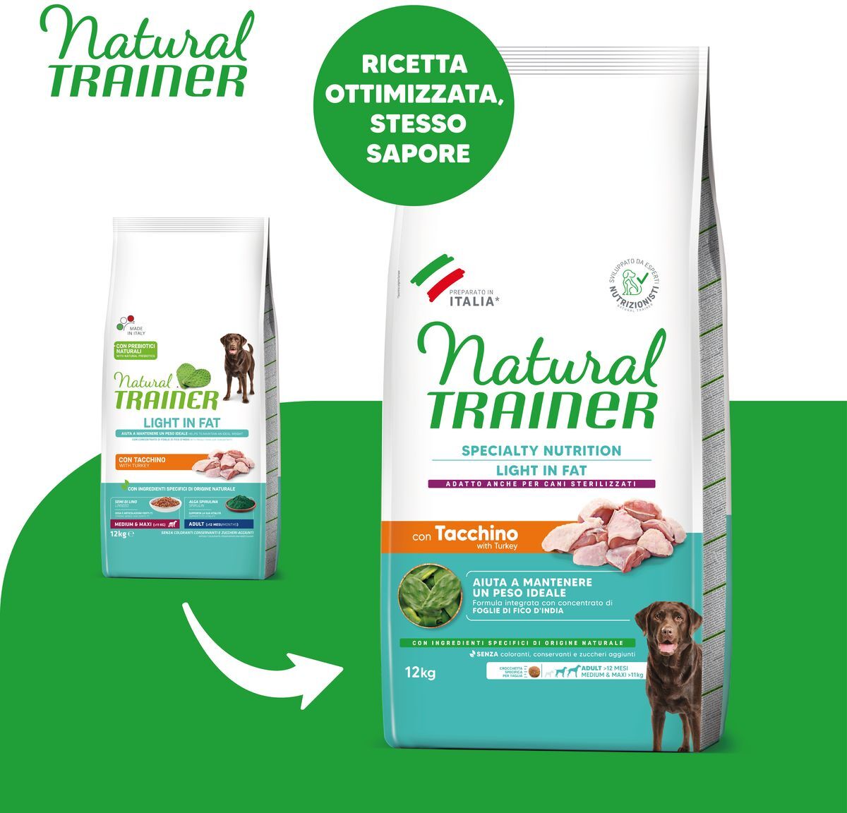 Natural Trainer Light Medium Maxi Adult Tacchino 12KG