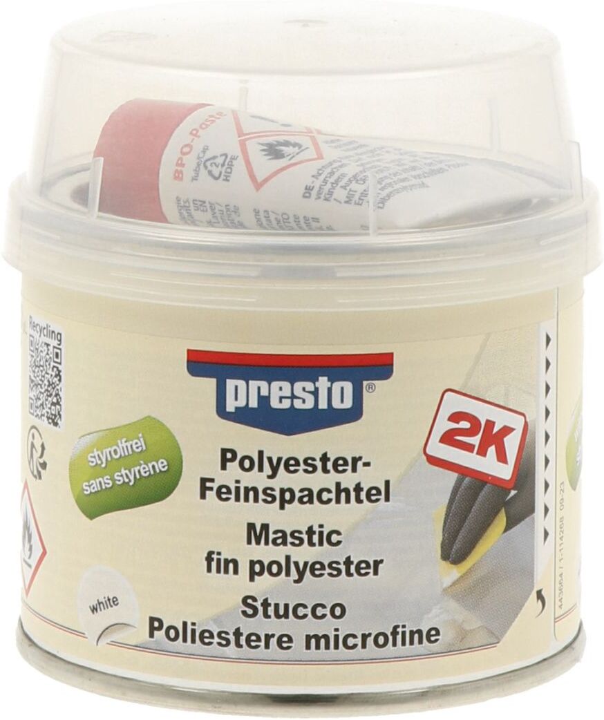 european aerosols presto Feinspachtel, styrolfrei, weiß, 250 G