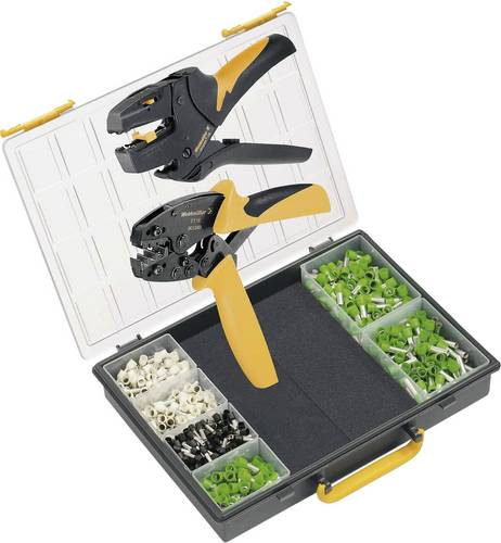 Weidmüller CRIMP-SET PZ 16 9025850000 Crimpzangen-Set Aderendhülsen 60 bis 16mm² Inkl. Abisolierzange, Inkl. Crimpsortiment mit