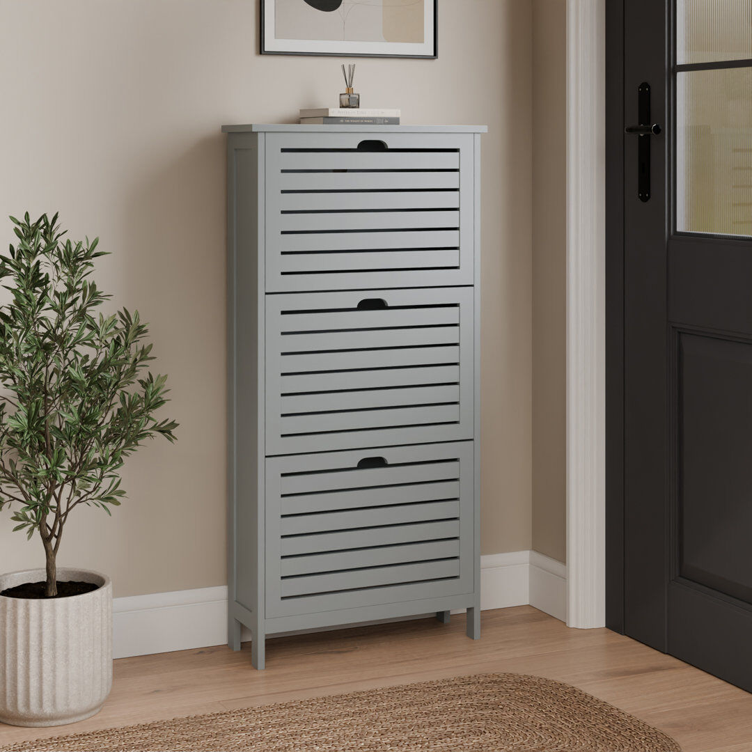 Fernleaf Sheringham 6 Pair Flip Down Shoe Storage Grey 6