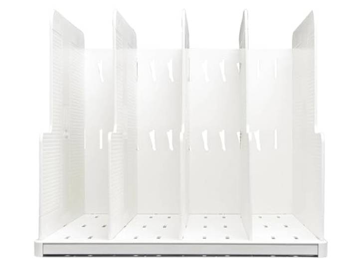 Exacompta - Réf. 390013D - Trieur vertical MODULOTOP avec 5 intercalaires Autentik - Pour tri du courrier ou documents A4+ - Dimensions : Profondeur 30 x largeur 28\,8 x hauteur 25\,5 cm - Blanc