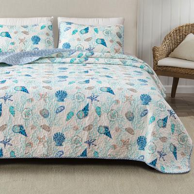 Linery & Co. Coastal Microfiber Quilt Set With Shams