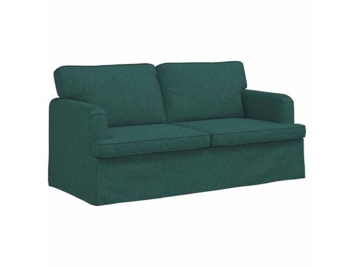 Todiikf 2-Sitzer Sofa Modulsofa Dunkelgrün Stoff Couch 162x80x85 cm Ergonomisches Modulsofa für Wohnzimmer und Schlafzimmer mit stabilem Metallgestell und bequemen Holzwerkstoff-Armlehnen.
